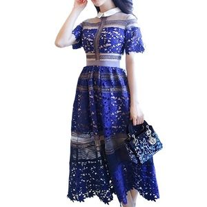 Blue lace dress size 2 new